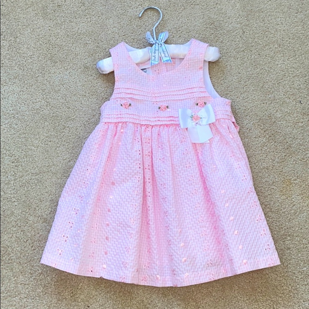 Toddler pink dress by Bonnie Baby